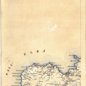CARTA GEOMETRICA DELLA TOSCANA NELLA PROPORZIONE DI 1:100.000. COPIATA DALL'ORIGINALE COMPILATO DALL'ASTRONOMO P.DRE GIOVANNI INGHIRAMI - Foglio 63 - Isola d'Elba