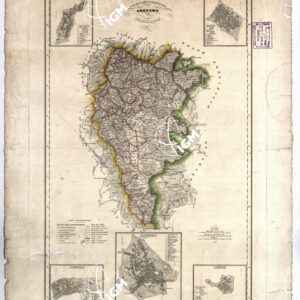 Atlante Geografico dell'Italia - Granducato di Toscana - n. 5 - IV COMPARTIMENTO ARETINO Le Piante delle Città sono tutte nella medesima proporzione al vero di 1 a 12500.