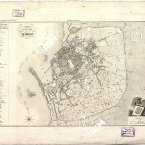 Atlante Geografico dell'Italia - Granducato di Toscana - n. 8 PIANTA DELLA CITTA' DI LIVORNO