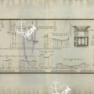 PIANTA DELLA PIANURA DI VALDICHIANA POSTA TRA IL CALLONE PONTIFICIO ED IL LAGO DI CHIUSI, CHE COMPRENDE ANCORA UN TRATTO DEL FIUME TRESA COLLA CAMPAGNA ADIACENTE FINO ALLA CONFLUENZA DEL TORRENTE MOJANO - Val di Chiana - Tavola 5