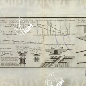 PIANTA DELLA PIANURA DI VALDICHIANA POSTA TRA IL CALLONE PONTIFICIO ED IL LAGO DI CHIUSI, CHE COMPRENDE ANCORA UN TRATTO DEL FIUME TRESA COLLA CAMPAGNA ADIACENTE FINO ALLA CONFLUENZA DEL TORRENTE MOJANO - Val di Chiana - Tavola 8