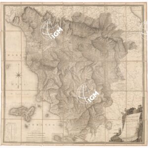 CARTA MILITARE DEL REGNO D' ETRURIA E DEL PRINCIPATO DI LUCCA FATTA PER ORDINE DI S. E. IL MINISTRO DELLA GUERRA DEL REGNO D' ´ITALIA, RIUNITA E DIS. DALL' ´INCISORE G. BORDIGA PUBBLICATA L' ´ANNO 1806 DAL DEPOSITO GENERALE DELLA GUERRA -Toscana