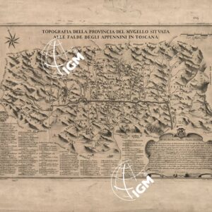 TOPOGRAFIA DELLA PROVINCIA DEL MUGELLO SITUATA ALLE FALDE DEGLI APPENNINI IN TOSCANA -Toscana
