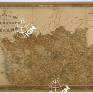 CARTA GENERALE DEL GRANDUCATO DI TOSCANA PROPRIETA' DELLA LIT. MILITARE - Coll. Dainelli n. 4383 e n. 4384