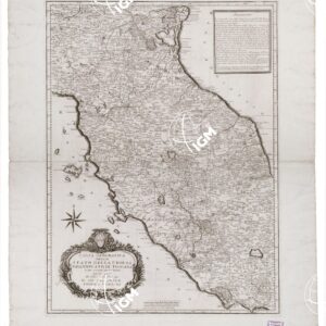 CARTA GEOGRAFICA DELLO STATO DELLA CHIESA E GRANDUCATO DI TOSCANA E DE' STATI ADIACENTI