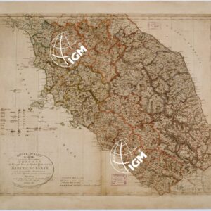 MITTEL ITALIEN ODER KARTE VON GROSS HERZOGTHUM TOSCANA DEM HERZOGTH LUCCA, DER REPUBLICK ST. MARINO U. DEM KIRCHENSTAATE NACH ASTRONOMISCHEN BESTIMMUNGEN UND DEN BESTEN HILFSMITTELN, ECC., ECC., BERICHTIGET - Toscana, Lazio, Calabria, Marche, Abruzzo