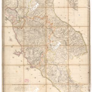 NUOVA CARTA GEOGRAFICA CHE CONTIENE LO STATO ROMANO IL GRANDUCATO DI TOSCANA PRINCIPATO DI LUCCA E PARTE DEL REGNO LOMBARDO CON LI STATI DI PARMA E PIACENZA