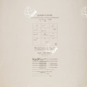 CARTA DEI DINTORNI DEL FORTE DI MONTE BASTIONE - Quadro d'unione