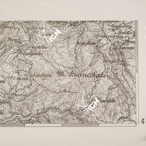 CARTA DEI DINTORNI DEL FORTE DI MONTE BASTIONE - Tavola 3 bis