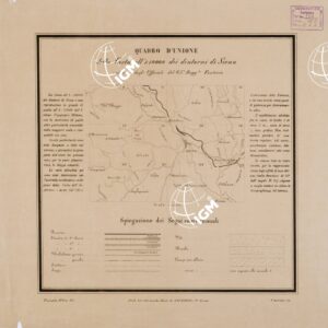 CARTA DEI DINTORNI DI SIENA COSTRUITA DAGLI UFFICIALI DEL 65° REGG.TO FANTERIA - Quadro d'unione