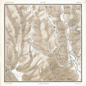 CARTA DEI DINTORNI DI SIENA COSTRUITA DAGLI UFFICIALI DEL 65° REGG.TO FANTERIA - Tavola 11