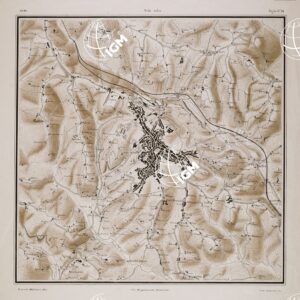 CARTA DEI DINTORNI DI SIENA COSTRUITA DAGLI UFFICIALI DEL 65° REGG.TO FANTERIA -Tavola 16