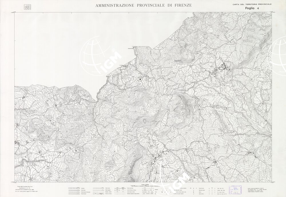 CARTA TOPOGRAFICA DEL TERRITORIO DELLA PROVINCIA DI FIRENZE - Foglio 4