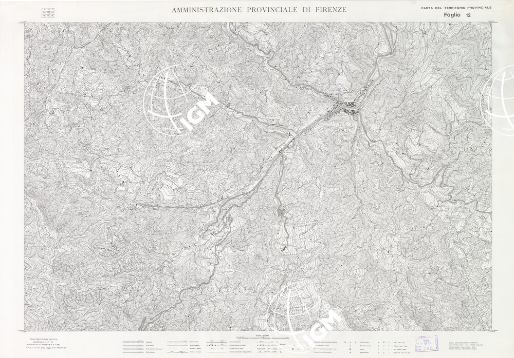 CARTA TOPOGRAFICA DEL TERRITORIO DELLA PROVINCIA DI FIRENZE - Foglio 12