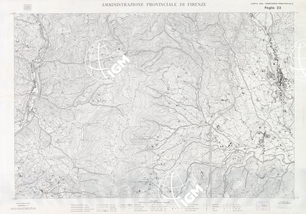 CARTA TOPOGRAFICA DEL TERRITORIO DELLA PROVINCIA DI FIRENZE - Foglio 23