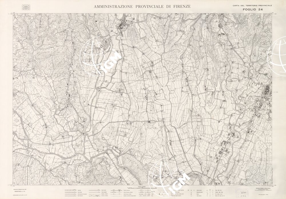 CARTA TOPOGRAFICA DEL TERRITORIO DELLA PROVINCIA DI FIRENZE - Foglio 24