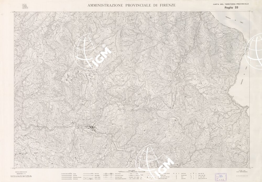CARTA TOPOGRAFICA DEL TERRITORIO DELLA PROVINCIA DI FIRENZE - Foglio 33