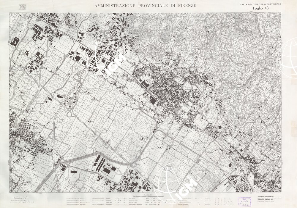 CARTA TOPOGRAFICA DEL TERRITORIO DELLA PROVINCIA DI FIRENZE - Foglio 43