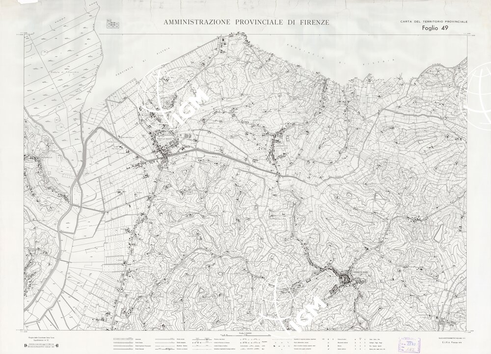 CARTA TOPOGRAFICA DEL TERRITORIO DELLA PROVINCIA DI FIRENZE - Foglio 49