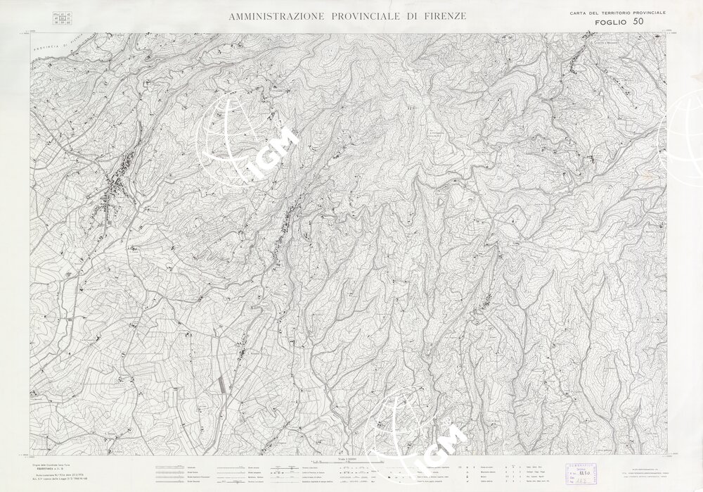 CARTA TOPOGRAFICA DEL TERRITORIO DELLA PROVINCIA DI FIRENZE - Foglio 50