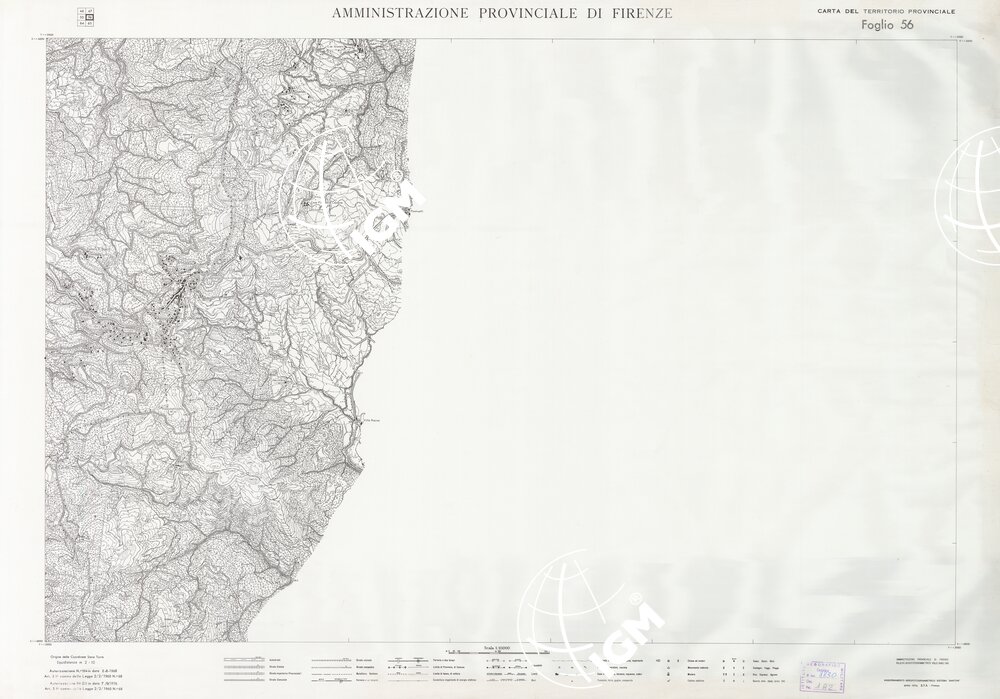 CARTA TOPOGRAFICA DEL TERRITORIO DELLA PROVINCIA DI FIRENZE - Foglio 56