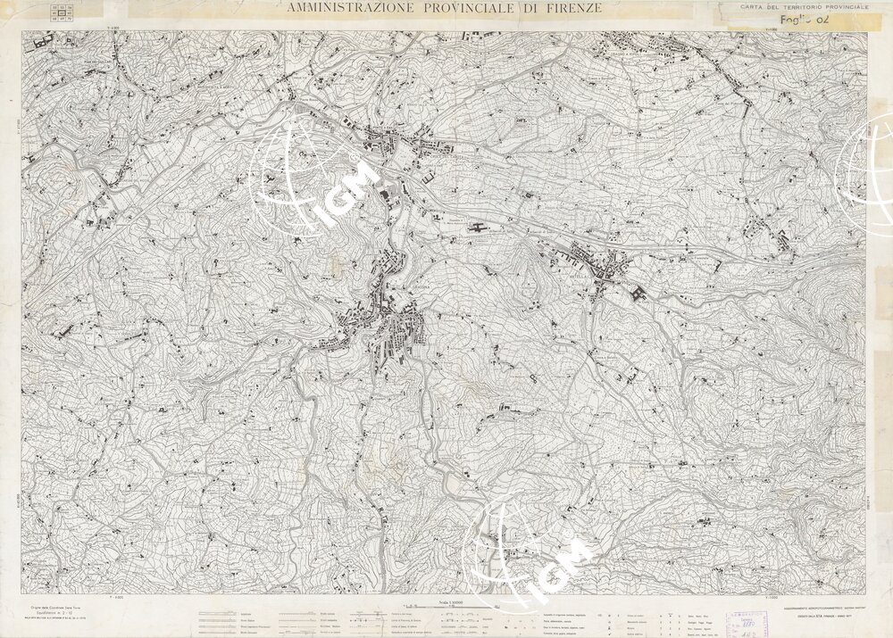 CARTA TOPOGRAFICA DEL TERRITORIO DELLA PROVINCIA DI FIRENZE - Foglio 62