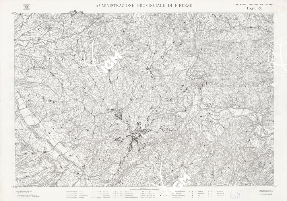 CARTA TOPOGRAFICA DEL TERRITORIO DELLA PROVINCIA DI FIRENZE - Foglio 68