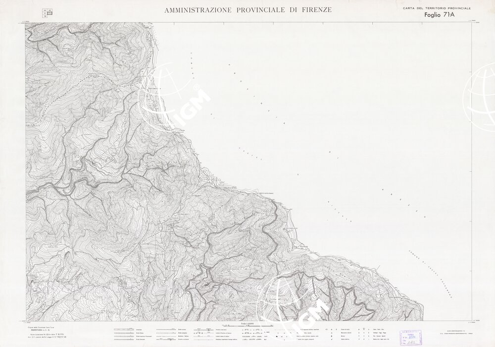 CARTA TOPOGRAFICA DEL TERRITORIO DELLA PROVINCIA DI FIRENZE - Foglio 71 A