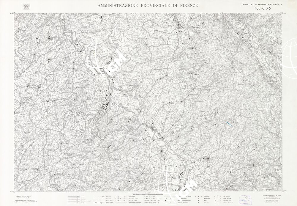 CARTA TOPOGRAFICA DEL TERRITORIO DELLA PROVINCIA DI FIRENZE - Foglio 76