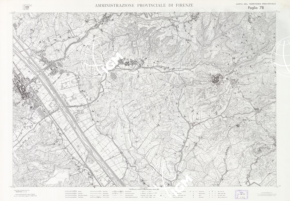 CARTA TOPOGRAFICA DEL TERRITORIO DELLA PROVINCIA DI FIRENZE - Foglio 78