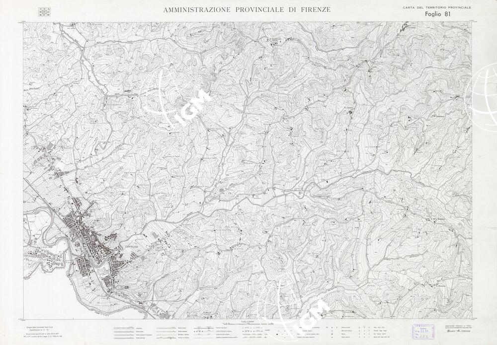 CARTA TOPOGRAFICA DEL TERRITORIO DELLA PROVINCIA DI FIRENZE - Foglio 81