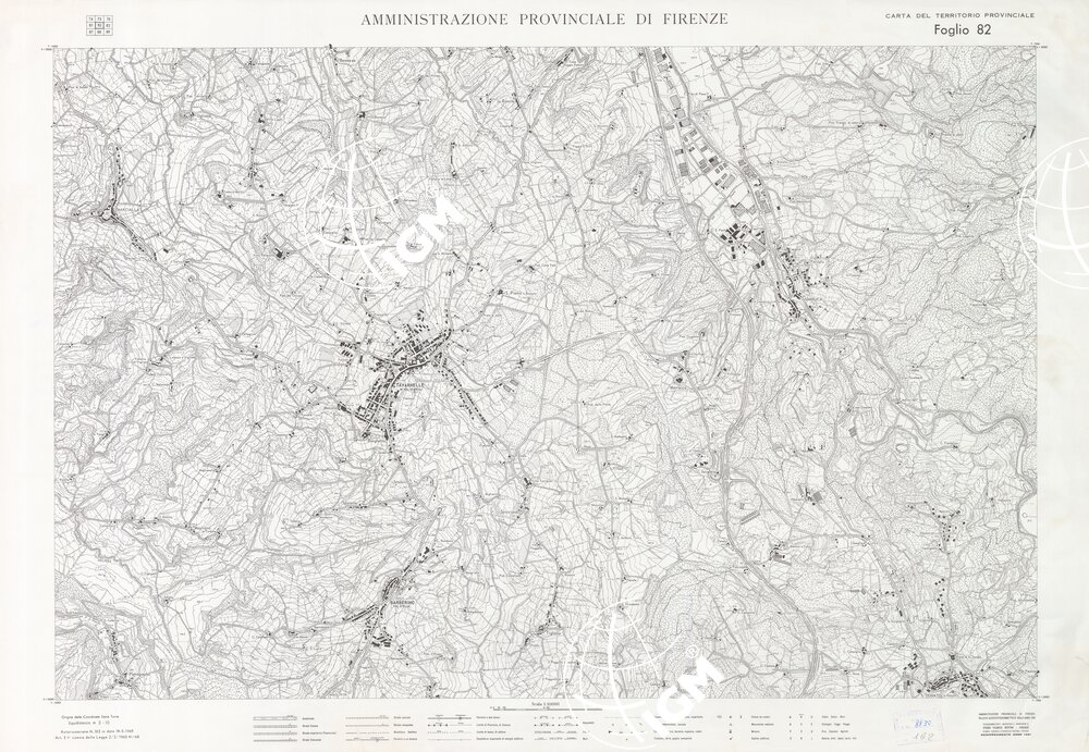CARTA TOPOGRAFICA DEL TERRITORIO DELLA PROVINCIA DI FIRENZE - Foglio 82