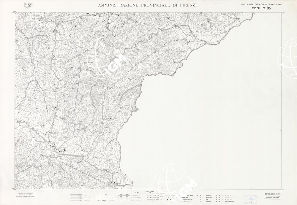 CARTA TOPOGRAFICA DEL TERRITORIO DELLA PROVINCIA DI FIRENZE - Foglio 86