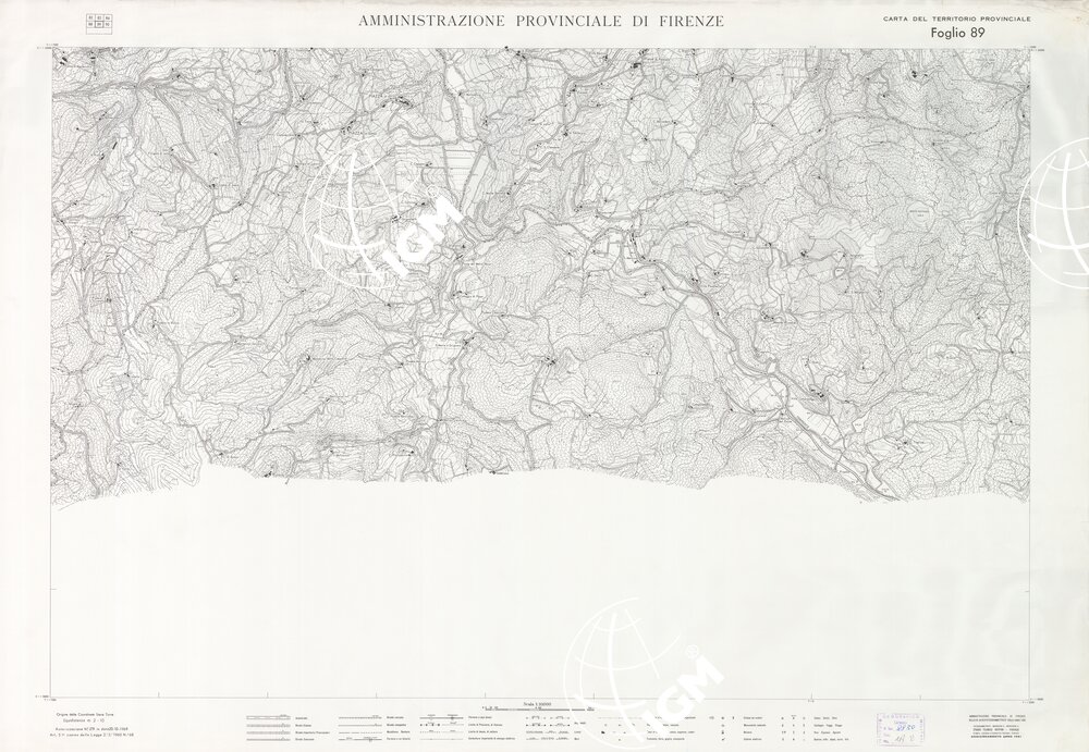 CARTA TOPOGRAFICA DEL TERRITORIO DELLA PROVINCIA DI FIRENZE - Foglio 89