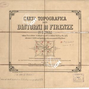 CARTA TOPOGRAFICA DEI DINTORNI DI FIRENZE IN 9 FOGLI - Quadro d'unione