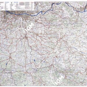 CARTA DEI SENTIERI E RIFUGI, MONTI DEL CHIANTI E VALDARNO SUPERIORE PONTASSIEVE, INCISA V.NO, RIGNANO, FIGLINE V.NO, COLLINE FIORENTINE - FRONTE-RETRO