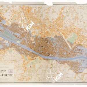 PIANTA DELLA CITTA' DI FIRENZE DELIMITAZIONE DELLA ZONA ALLAGATA E ALTEZZE RAGGIUNTE DALL'ACQUA IL 4 NOVEMBRE 1966
