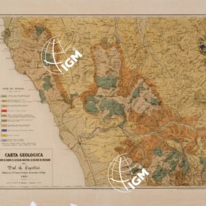 CARTA GEOLOGICA DEI MONTI DI LIVORNO DI CASTELLINA MARITTIMA E DI UNA PARTE DEL VOLTERRANO.