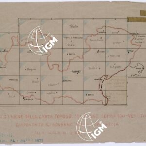 CARTA TOPOGRAFICA DEL REGNO LOMBARDO VENETO - Quadro d'unione