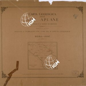 CARTA GEOLOGICA DELLE ALPI APUANE IN 4 FOGLI E 3 TAVOLE DI SEZIONI - SEZIONI GEOLOGICHE -Titolo - Quadro d'Unione