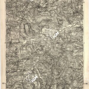 CARTA DELL' ITALIA MERIDIONALE EDITA DALL'ISTITUTO TOPOGRAFICO MILITARE ITALIANO - Foglio 6 parte orientale - Teramo