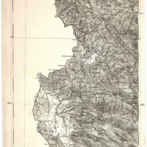 CARTA DELL' ITALIA MERIDIONALE EDITA DALL'ISTITUTO TOPOGRAFICO MILITARE ITALIANO - Foglio 13 parte occidentale - Tagliacozzo