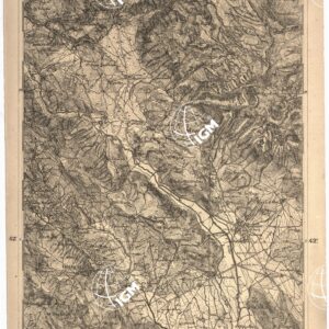 CARTA DELL' ITALIA MERIDIONALE EDITA DALL'ISTITUTO TOPOGRAFICO MILITARE ITALIANO - Foglio 13 parte orientale - Tagliacozzo