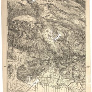 CARTA DELL' ITALIA MERIDIONALE EDITA DALL'ISTITUTO TOPOGRAFICO MILITARE ITALIANO - Foglio 14 parte occidentale - Avezzano