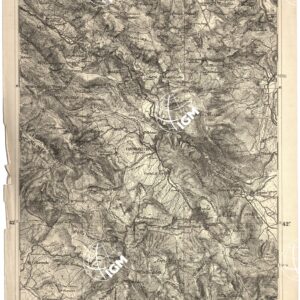 CARTA DELL' ITALIA MERIDIONALE EDITA DALL'ISTITUTO TOPOGRAFICO MILITARE ITALIANO - Foglio 14 parte orientale - Avezzano