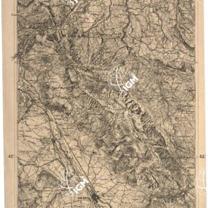 CARTA DELL' ITALIA MERIDIONALE EDITA DALL'ISTITUTO TOPOGRAFICO MILITARE ITALIANO - Foglio 15 parte occidentale - Solmona