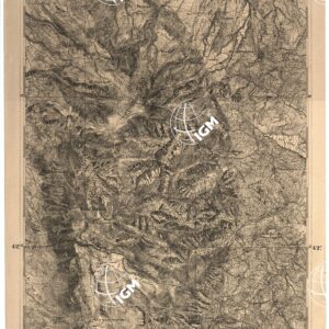 CARTA DELL' ITALIA MERIDIONALE EDITA DALL'ISTITUTO TOPOGRAFICO MILITARE ITALIANO - Foglio 15 parte orientale - Solmona