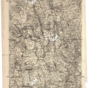 CARTA DELL' ITALIA MERIDIONALE EDITA DALL'ISTITUTO TOPOGRAFICO MILITARE ITALIANO - Foglio 21 parte occidentale - Castiglione