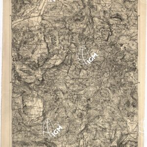 CARTA DELL' ITALIA MERIDIONALE EDITA DALL'ISTITUTO TOPOGRAFICO MILITARE ITALIANO - Foglio 27 parte orientale - Isernia