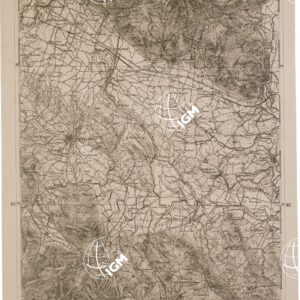 CARTA DELL' ITALIA MERIDIONALE EDITA DALL'ISTITUTO TOPOGRAFICO MILITARE ITALIANO - Foglio 34 parte orientale - Pontecorvo